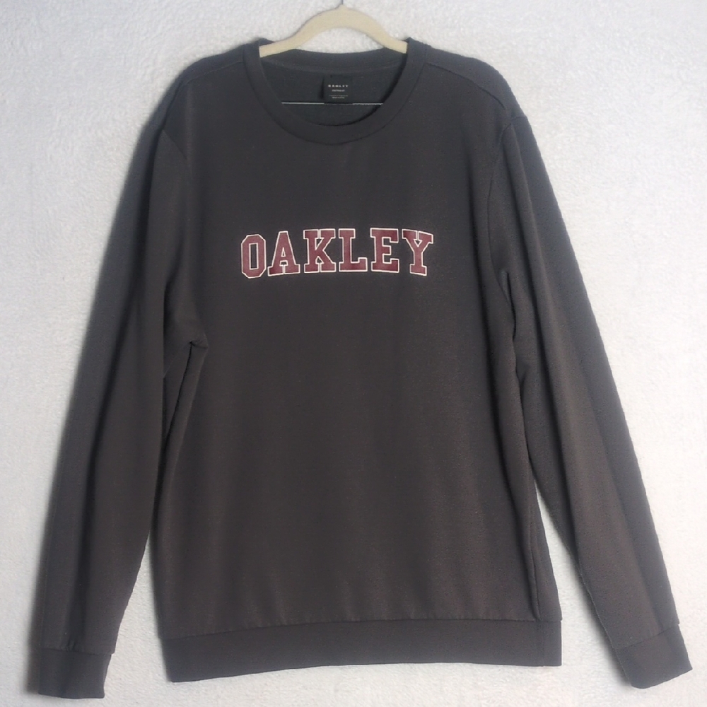 Oakley Unisex Gray Crewneck Long Sleeve Shirt‎ Size L